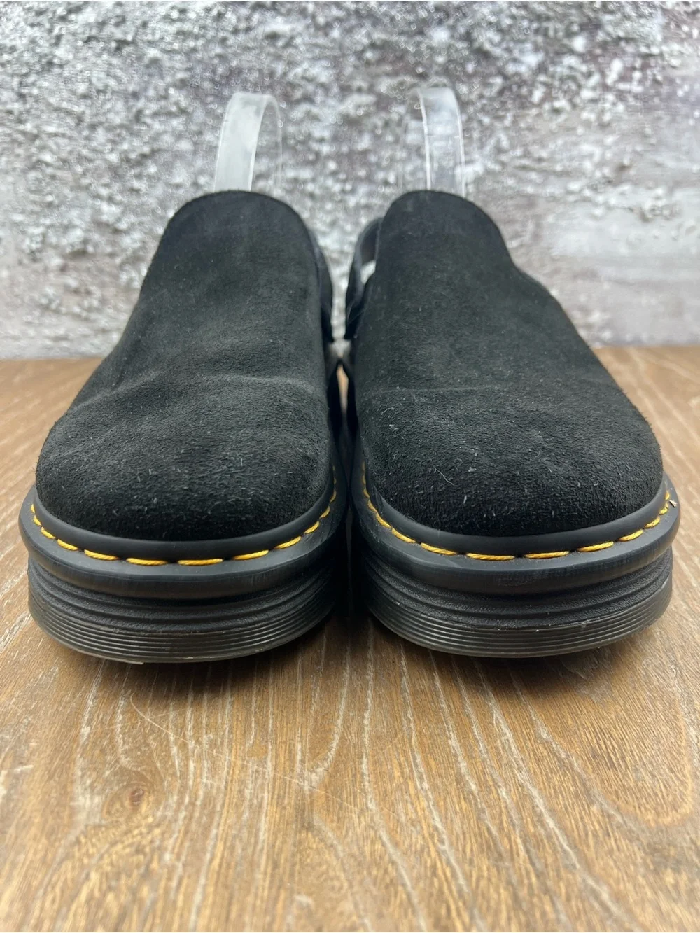 602 Dr. Martens ZEBZAG Mule Men’s Black Suede Clog Sandals 9